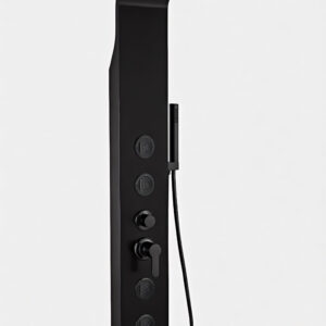 Columna ducha KELVIN 1500x200 acero inox 4 jets negro mate