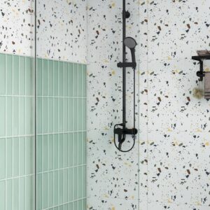 Mampara ducha ONIX 90x195 8mm cromo c/brazo